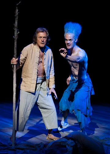 (from left) Miles Anderson as Prospero and Ben Diskant as Ariel in The Tempest by Wil Photo