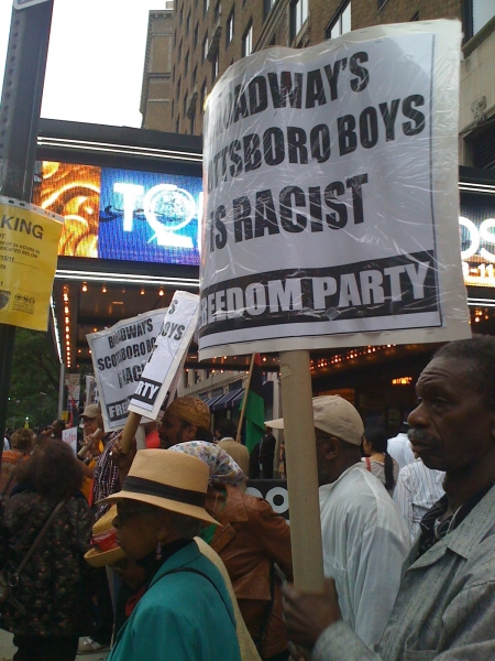 Photo Coverage: SCOTTSBORO BOYS Protesters Crash the Tonys Image