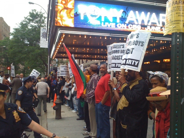 Photo Coverage: SCOTTSBORO BOYS Protesters Crash the Tonys Image