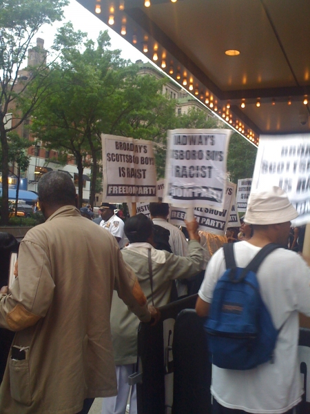 Photo Coverage: SCOTTSBORO BOYS Protesters Crash the Tonys Image