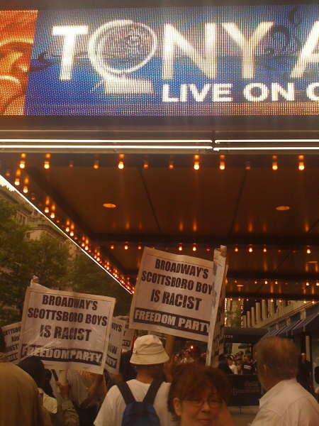 Photo Coverage: SCOTTSBORO BOYS Protesters Crash the Tonys Image