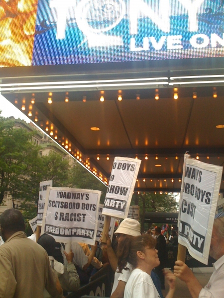 Photo Coverage: SCOTTSBORO BOYS Protesters Crash the Tonys Image