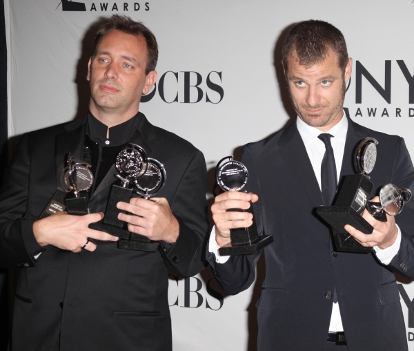 Trey Parker & Matt Stone in the Press Room at The 65th Annual Tony Awards in New York Photo