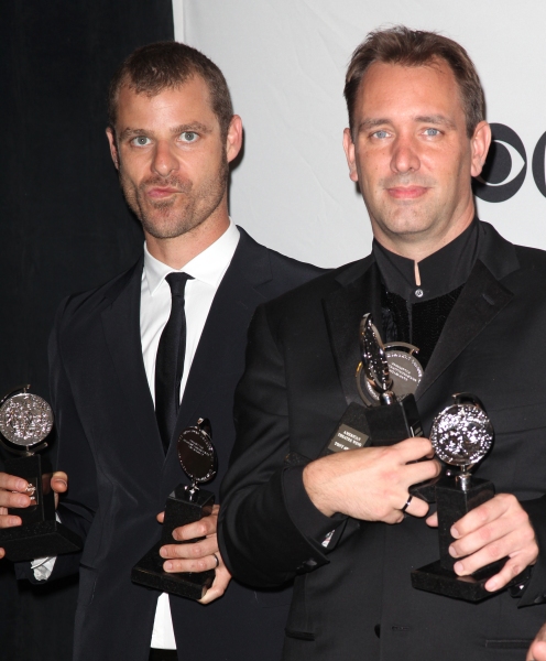 Matt Stone & Trey Parker in the Press Room at The 65th Annual Tony Awards in New York Photo