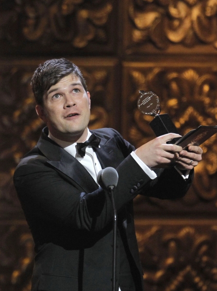Stephen Oremus, accepts the Tony Award for Best Orchestrations for the musical 'The B Photo
