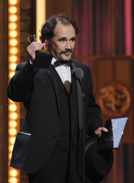 Mark Rylance accepts the Tony Award for Best Performance by an in a Leading Role in a Photo