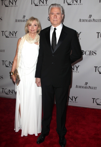 John Larroquette & wife attending The 65th Annual Tony Awards in New York City.  Photo