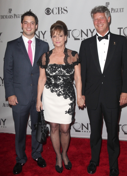 Patti Lupone with Husband & Son attending The 65th Annual Tony Awards in New York Cit Photo