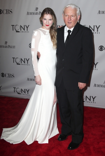 Lily Rabe & dad David Rabe attending The 65th Annual Tony Awards in New York City.  Photo
