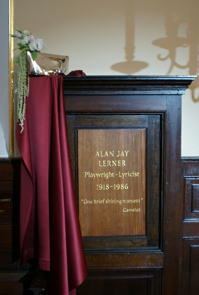 Photo Flash: Alan Jay Lerner Gets Memorial Plaque at St. Paul's Church, Covent Garden Image