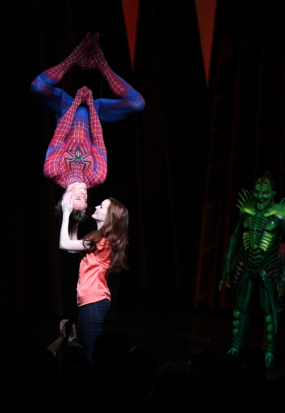 Reeve Carney & Jennifer Damiano during the ''Spider-Man Turn off the Dark'' Opening N Photo