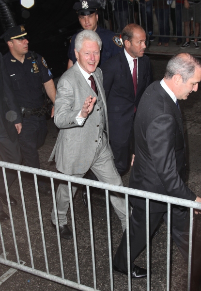 Bill Clinton attending the Opening Night Performance of 'Spider-Man Turn Off The Dark Photo