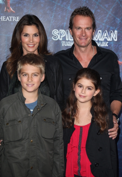 Cindy Crawford, Rande Gerber, Presley Gerber and Kaia Gerber attending the Opening Ni Photo