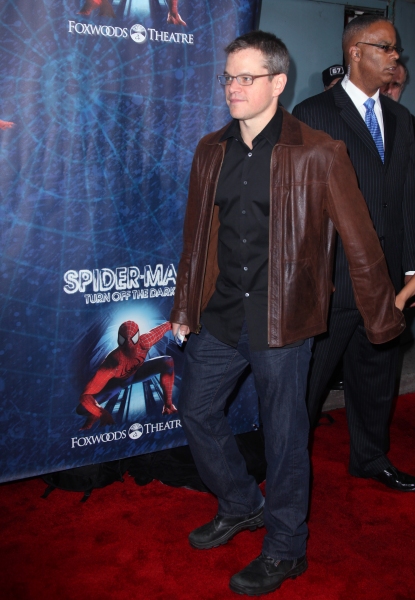 Matt Damon attending the Opening Night Performance of 'Spider-Man Turn Off The Dark'  Photo