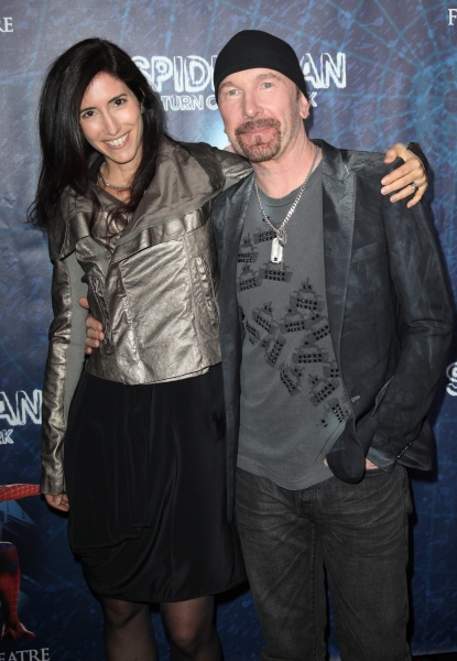 Morleigh Steinberg and The Edge of U2 attending the Opening Night Performance of 'Spi Photo