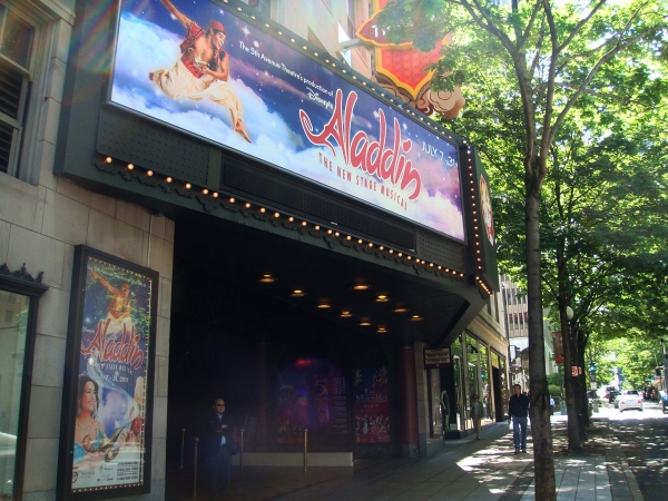 Photo Flash: Marquee Goes Up for 5th Avenue Theatre's ALADDIN! 