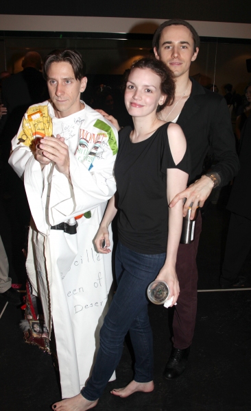 Joshua Kobak, Jennifer Damiano & Reeve Carney during the 'Spider-Man Turn Off The Dar Photo