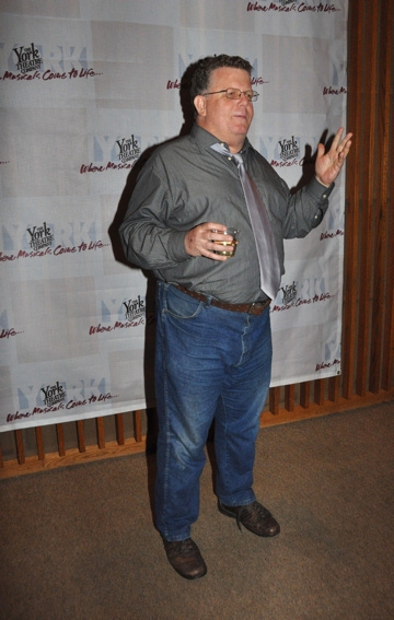 James Morgan toasting the casts of both shows Photo