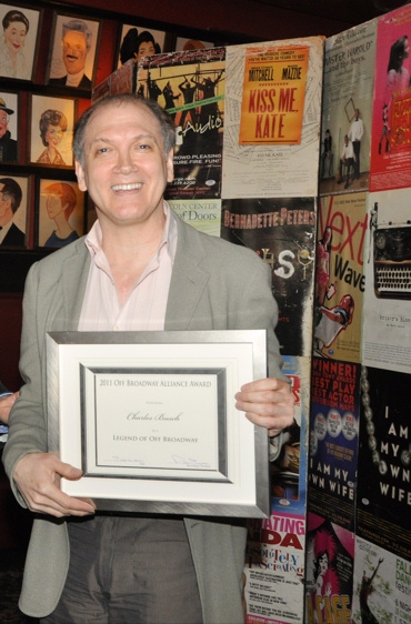 Charles Busch  receives his Legend Of Off Broadway Award Photo