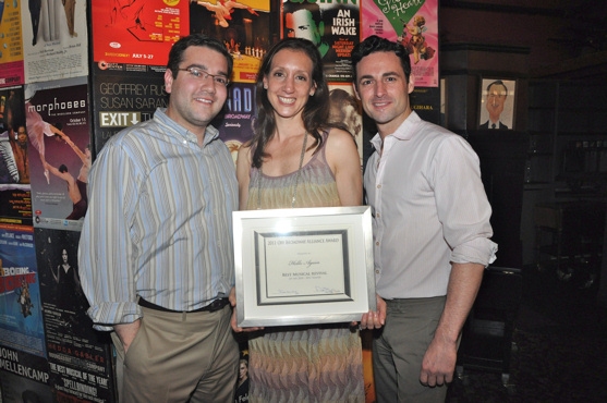 Ben Goldberg, Lori Fineman and Max Von Essen from The Transport Group and the show He Photo