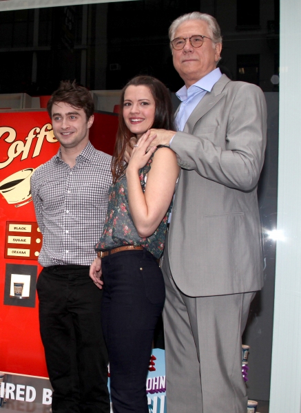 Daniel Radcliffe, Rose Hemingway, John Larroquette with Rich Weiner (Reginal Vice Pre Photo