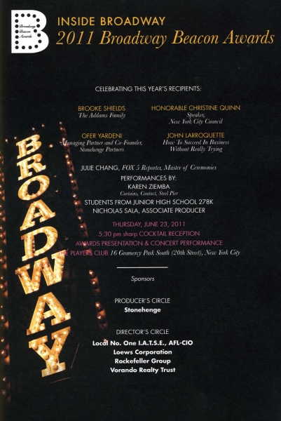 Photo Coverage: Broadway Beacon Awards Honors Brooke Shields & John Larroquette Image