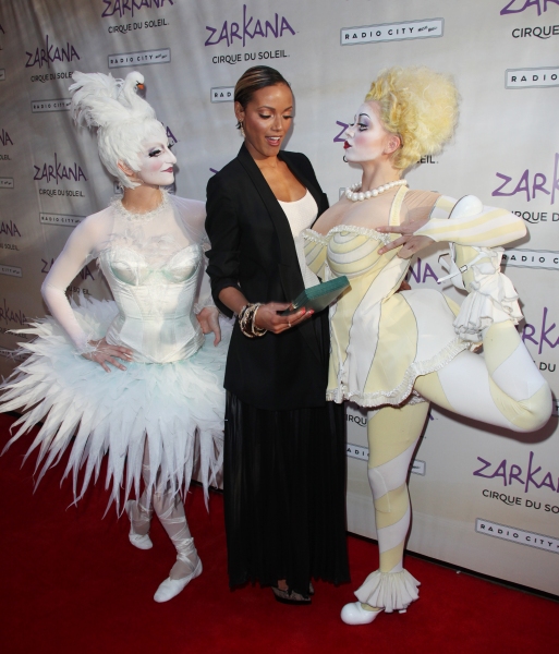 Selita Banks and Characters of Zarkana attending the Opening Night Performance of The Photo