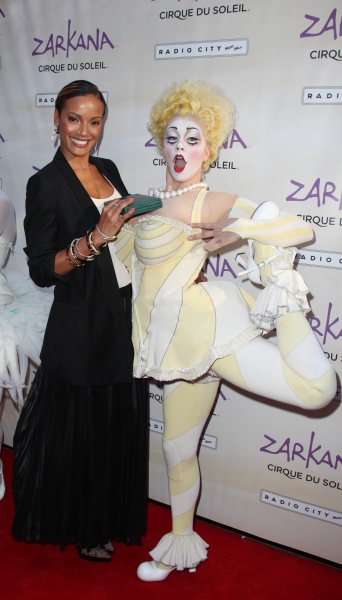 Selita Banks and Characters of Zarkana attending the Opening Night Performance of The Photo