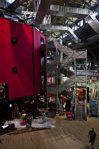 Photo Coverage: Replica of Royal Shakespeare Company's Scarlet & Gray Stage Revealed! 