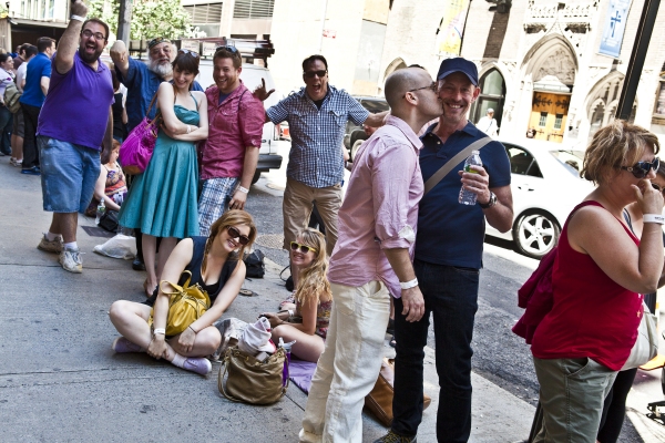Photo Coverage: Outside THE BOOK OF MORMON's Free Fan Performance! Image