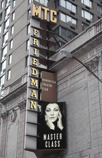 Tyne Daly Theatre Marquee for the Opening Night Performance of The Masnhattan Theatre Photo