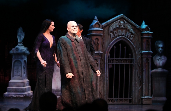 Brad Oscar at the Curtain Call for her debut in 'The Addams Family' at the Lunt-Fonta Photo