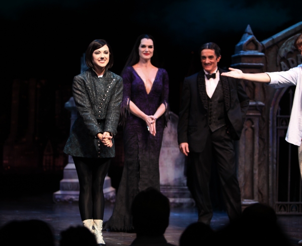 Rachel Potter at the Curtain Call for her debut in 'The Addams Family' at the Lunt-Fo Photo