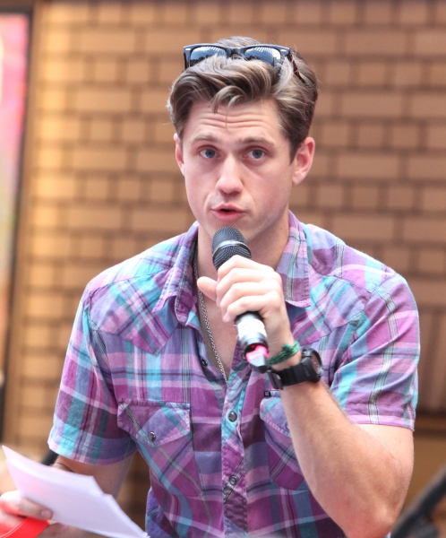 Aaron Tveit attending the Presentation for Broadway Barks Lucky 13th Annual Adopt-a-t Photo