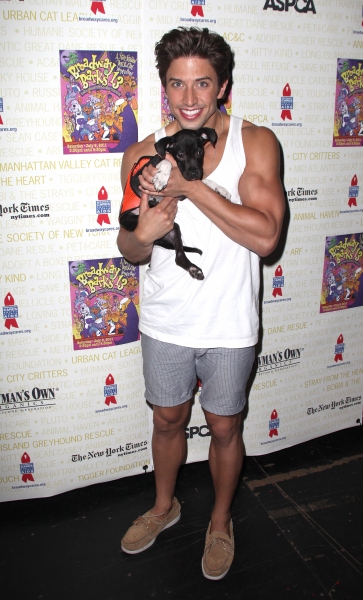 Nick Adams Backstage at Broadway Barks Lucky 13th Annual Adopt-a-thon  in New York Ci Photo