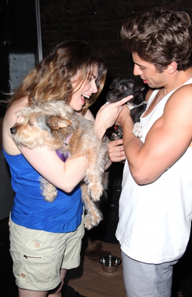 Heidi Blickenstaff & Nick Adams Backstage at Broadway Barks Lucky 13th Annual Adopt-a Photo