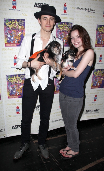 Reeve Carney & Jennifer Damiano Backstage at Broadway Barks Lucky 13th Annual Adopt-a Photo