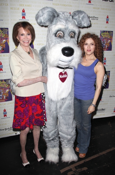 Mary Tyler Moore & Maddie & Bernadette Peters  Backstage at Broadway Barks Lucky 13th Photo