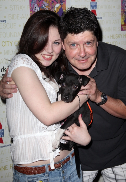 Michael McGrath & daughter Backstage at Broadway Barks Lucky 13th Annual Adopt-a-thon Photo