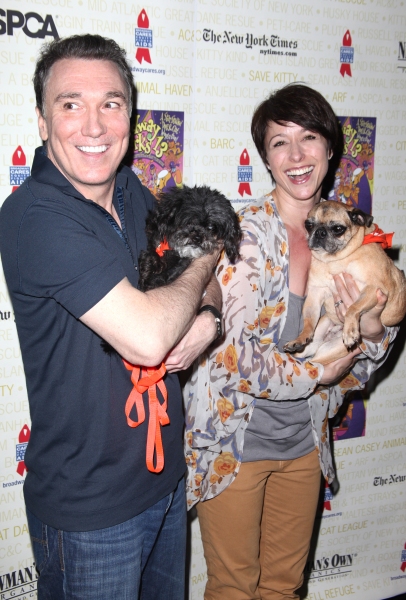 Patrick Page & Paige Davis Backstage at Broadway Barks Lucky 13th Annual Adopt-a-thon Photo
