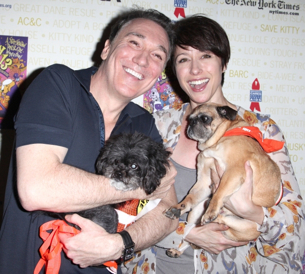 Patrick Page & Paige Davis Backstage at Broadway Barks Lucky 13th Annual Adopt-a-thon Photo