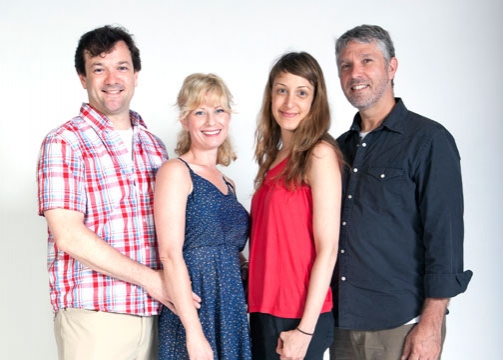 (from left) Rod Brogan, Angela Pierce, Michael Warner and Natalie Gold star in the We Photo