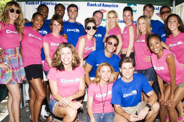 Aaron Tveit, Kerry Butler and the cast of Catch Me If You Can Photo