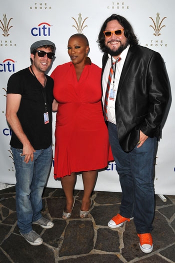 Elliot Yamin, Frenchie Davis and Nakia after they performed at The Grove Summer Conce Photo