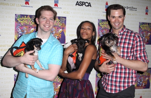 Rory O'Malley & Nikki M. James & Andrew Rannells. Photo
