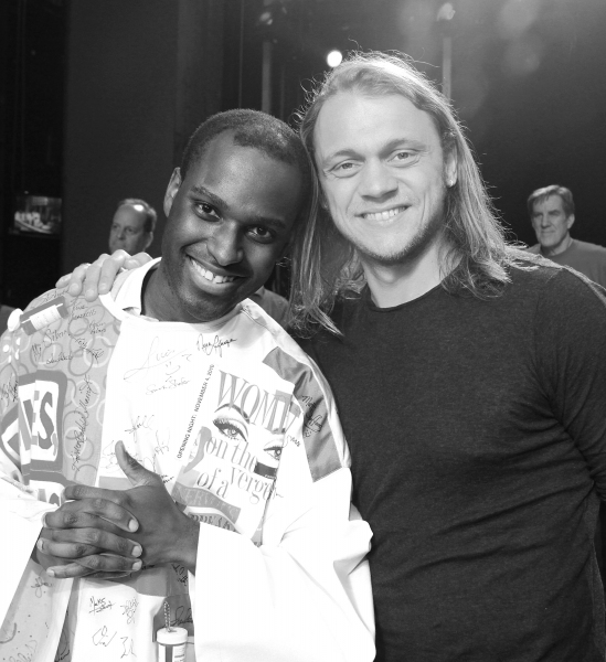 Arbender Robinson & Matt DeAngelis celebrating the Opening Night Gypsy Robe Ceremony  Photo