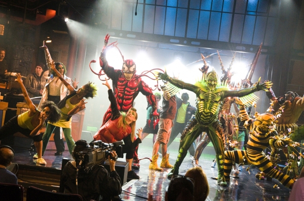 Photo Flash: Patrick Page, Bono, Edge & SPIDER-MAN Cast Visit Letterman! Image