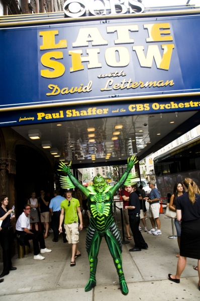 Photo Flash: Patrick Page, Bono, Edge & SPIDER-MAN Cast Visit Letterman! Image