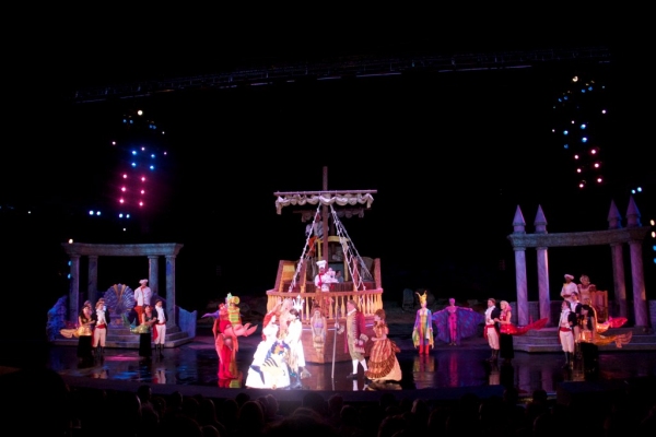 Michelle Pruiett (Ariel), James Royce Edwards (Prince Eric) and Cast Photo