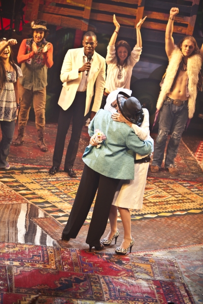 Terri White and Donna Barnett's first kiss as LEGAL Wives! Photo